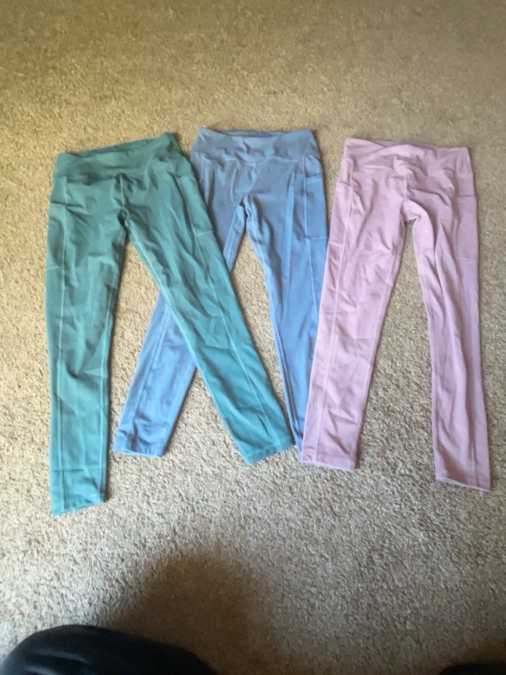 Girls XL Size 14 Leggings Bundle – 3 Pairs side pockets